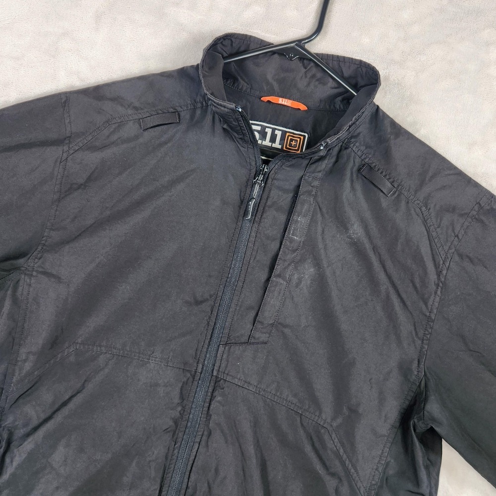5.11 Tactical Jacket Mens Medium Black Lightweight Windbreaker Zip Pockets